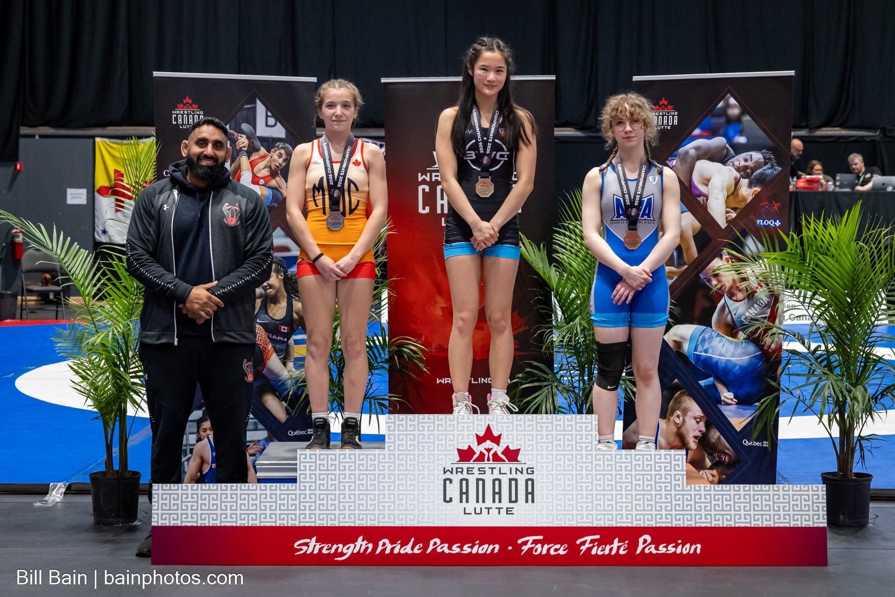 BWC athlete on podium - Canadian Championships